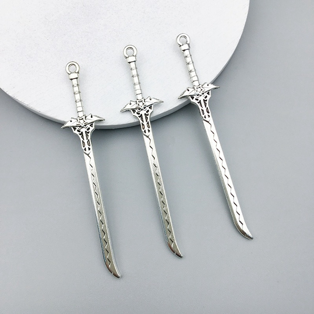 Templar Broadsword Alloy Pendant Charm for Jewelry, Accessories & Crafts NWT
